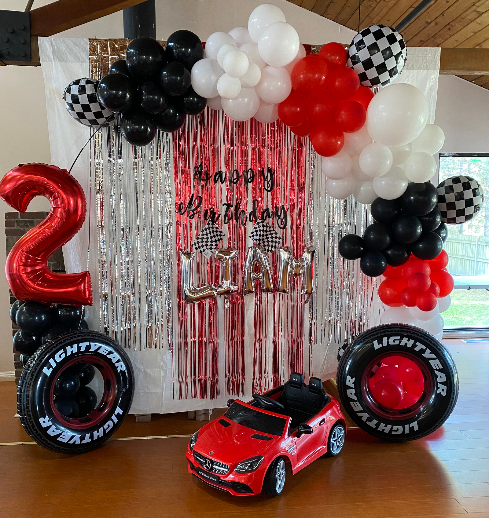 Birthday celebration balloons